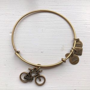 ALEX AND ANI BRACELET. Gold bicycle
